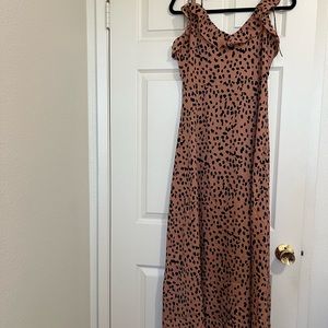 Long flowy summer dress, very light weight, tie up shoulder straps